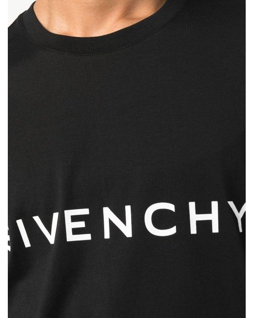 T-shirt a maniche corte in cotone. di Givenchy in Black da Uomo