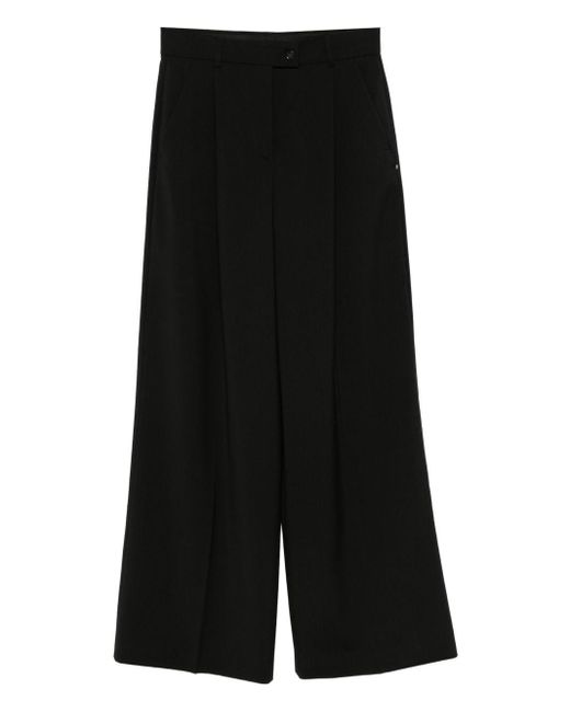 Pantaloni A Gamba Ampia Con Pieghe di Sportmax in Black