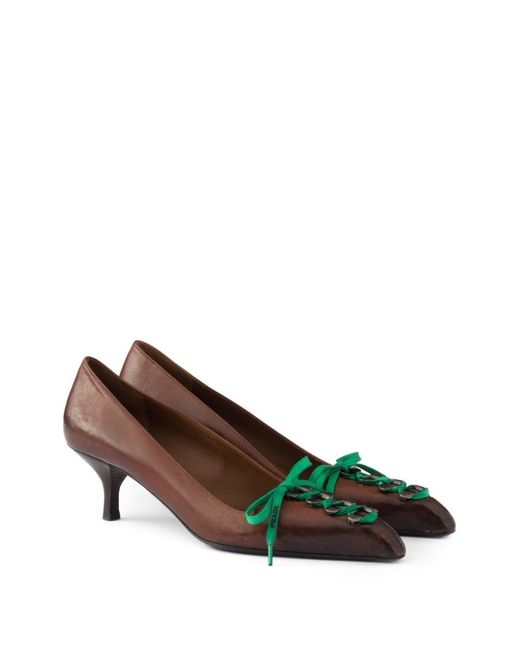 Pumps A Punta di Prada in Brown