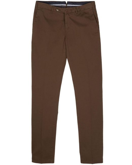 Pantaloni slim in cotone di PT Torino in Brown da Uomo