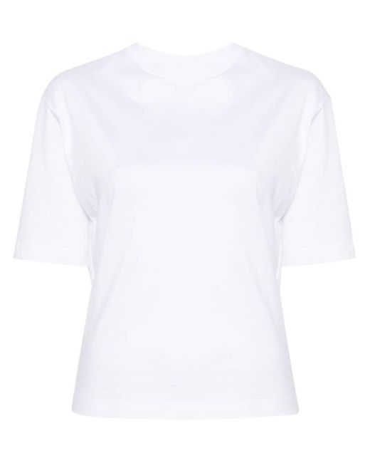 T-shirt con scollatura posteriore di Calvin Klein in White