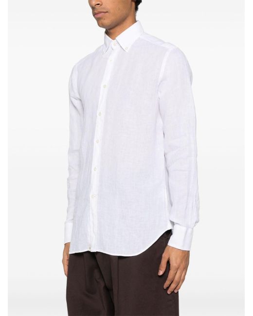 Camicia di Tintoria Mattei 954 in White da Uomo