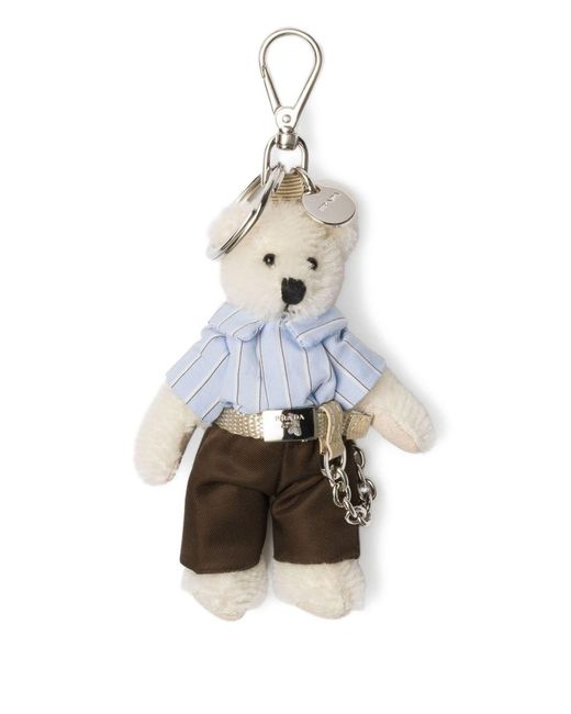 Ciondolo Teddy Bear di Prada in White da Uomo