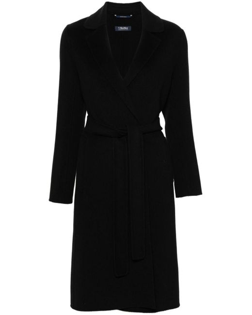 Cappotto a vestaglia in lana di Max Mara in Black
