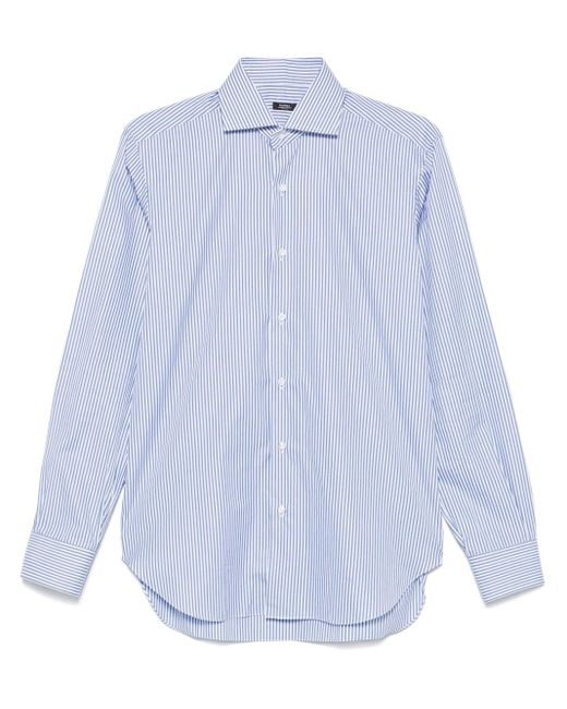 Camicia A Righe di Barba Napoli in Blue da Uomo