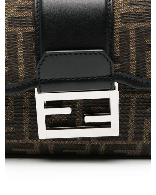 Borsa Messenger Double Baguette di Fendi in Black da Uomo