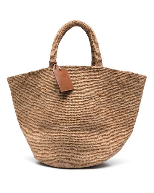 Borsa Tote Con Logo di Manebí in Brown