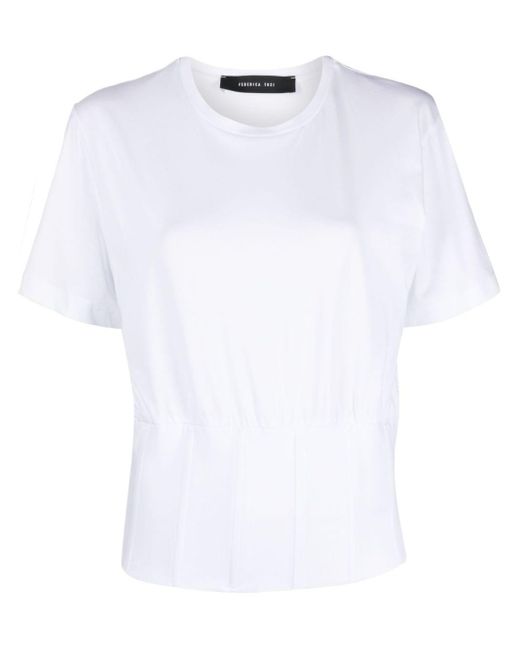 T-shirt in stile corsetto di FEDERICA TOSI in White