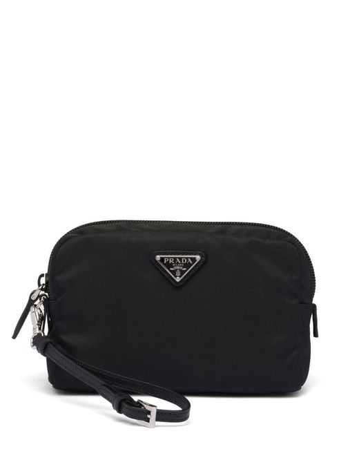 Pouch Re-Nylon Con Zip di Prada in Black