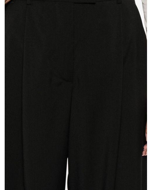 Pantaloni A Gamba Ampia Con Pieghe di Sportmax in Black