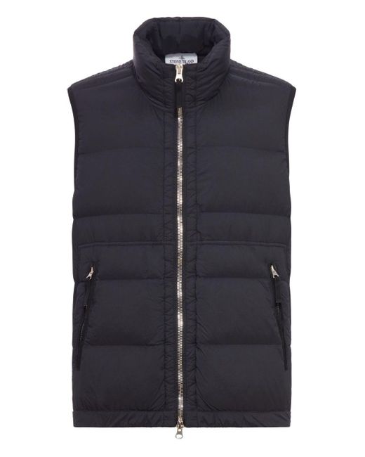 Piumino Smanicato Lavagna di Stone Island in Blue da Uomo
