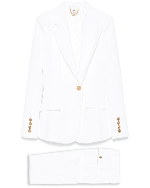 Completo Due Pezzi Monopetto di Elisabetta Franchi in White
