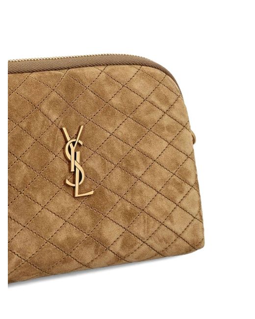 Pochette Con Zip Gaby di Saint Laurent in Brown