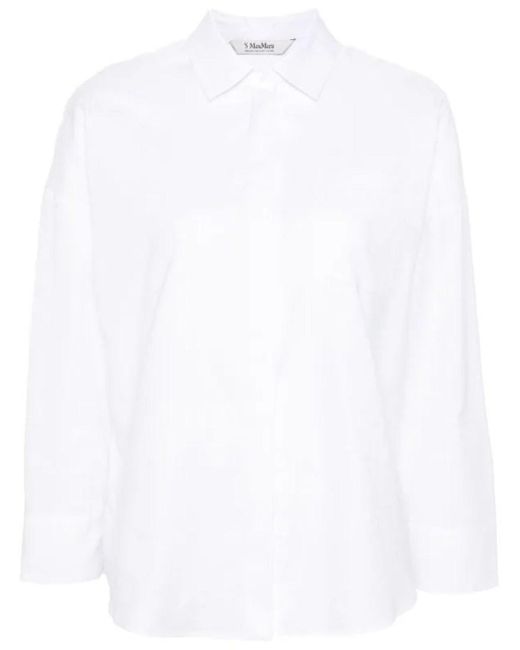 Camicia in oxford di cotone di Max Mara in White