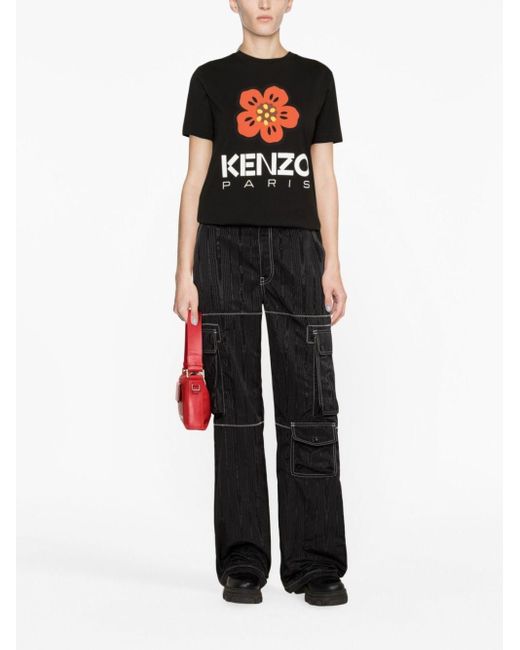 T-Shirt Boke Flower di KENZO in Black
