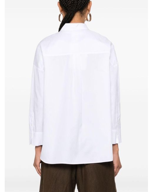 Camicia in oxford di cotone di Max Mara in White
