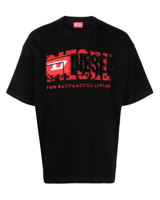 T-shirt di DIESEL in Black da Uomo