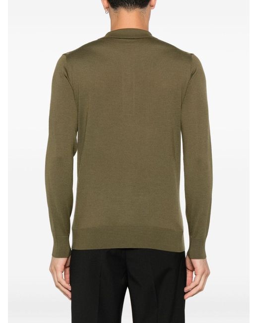 Maglione A Maniche Lunghe di Paolo Pecora in Green da Uomo