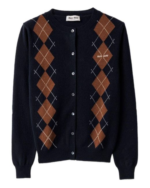 Cardigan di Miu Miu in Blue