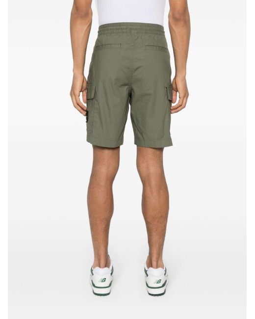 Calvin klein pantaloncini cargo con logo applicato di Calvin Klein in Green da Uomo
