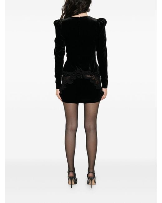 Abito Corto Con Fiocco di Alessandra Rich in Black