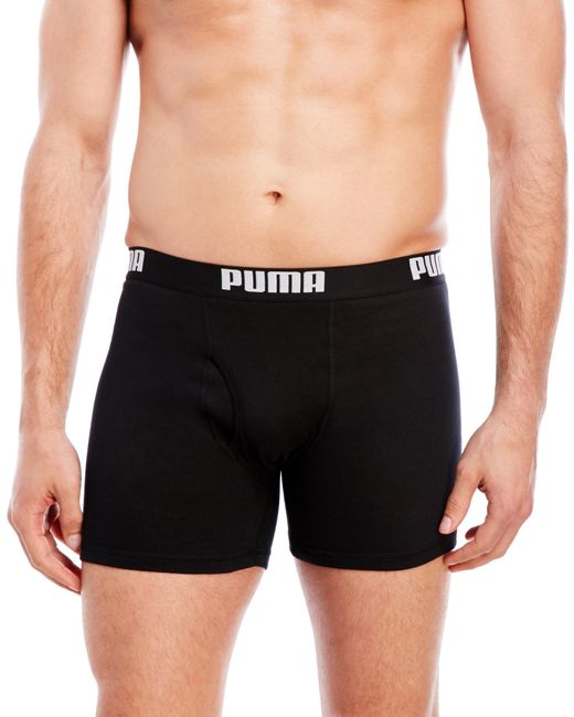 Puma 3Pack Cotton Boxer Briefs in Black for Men (Red Black) Lyst