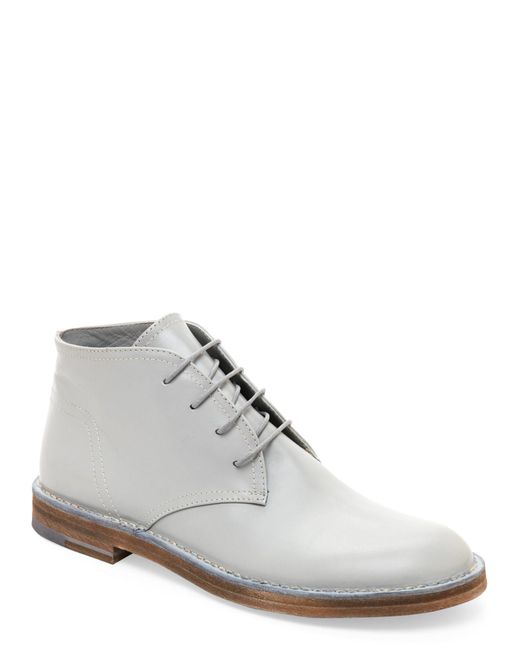 Jil sander Light Grey Leather Chukka Boots in Gray for Men