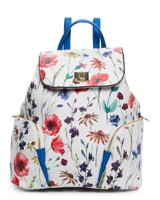 CXL by Christian Lacroix White & Blue Lucie Floral Backpack
