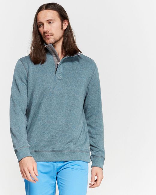 Download Surfside Supply Synthetic Towel Try Quarter-zip Mock Neck Sweater in Blue for Men - Save 35% - Lyst