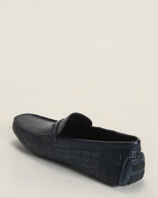 croc penny loafers