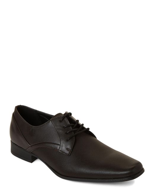 calvin klein bram leather vamp derby shoes