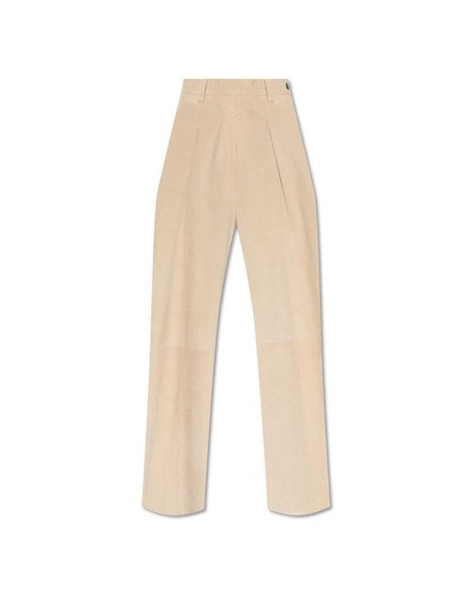 Forte Forte White Suede Trousers