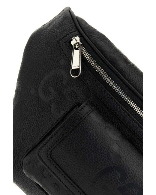 Gucci Black Jumbo GG Belt Bag for men