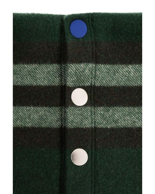 Burberry Green Cashmere Tube Scarf, for men