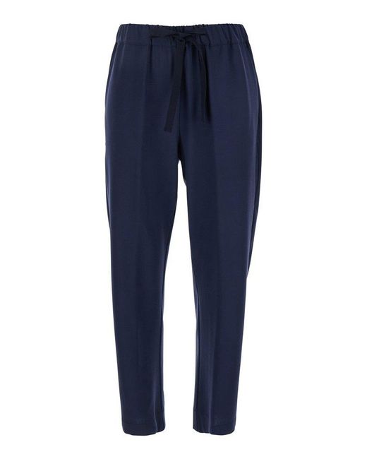 Semicouture Blue Buddy Drawstring Waist Pants