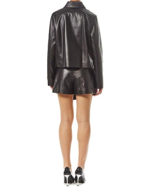 Karl Lagerfeld Black Long-Sleeved Button-Up Jacket