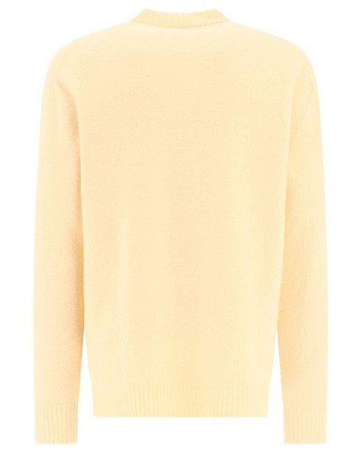 Jil Sander Yellow Crew-neck Sweater for men