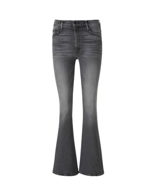 Mother Gray Flare Weekender Jeans