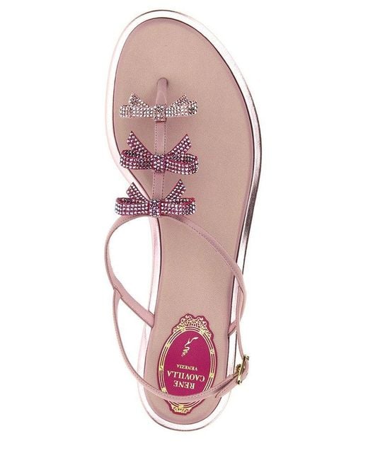 Rene Caovilla Pink Diana Sandals