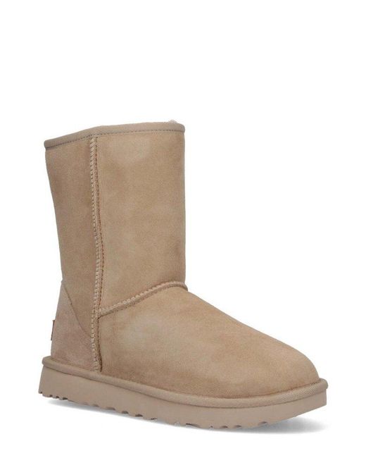 Ugg Brown Classic Short Ii Round Toe Boots
