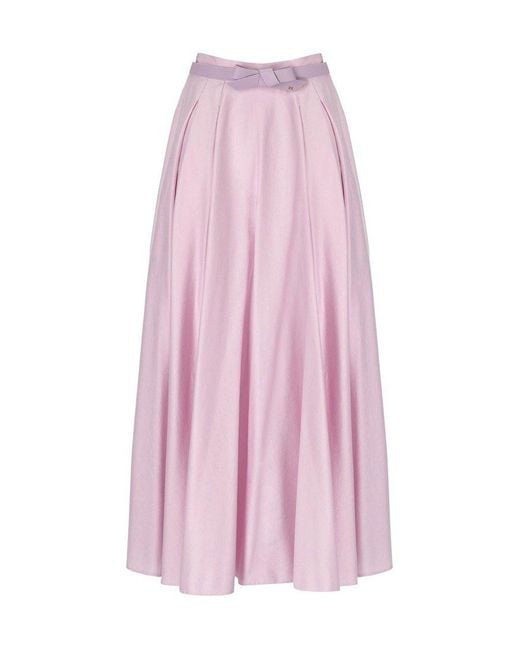 Elisabetta Franchi Pink Quarzo Belted Skirt