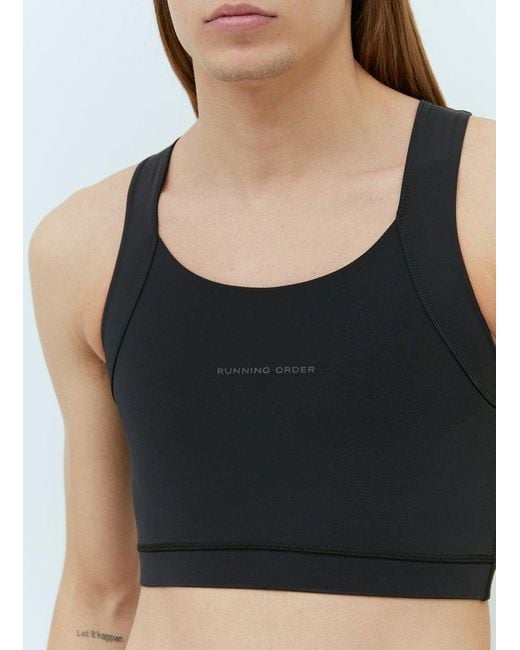 RUNNING ORDER Black Sedef Sports Top