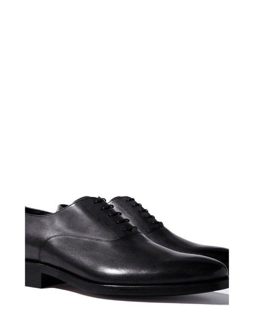 Scarosso Black Marco Almond Toe Oxford Shoes for men