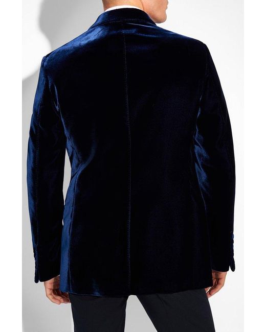Tom Ford Blue Shelton Slim-fit Velvet Tuxedo Jacket for men