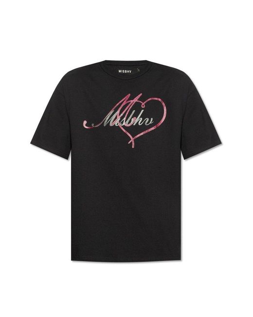 M I S B H V Black 'i Love' T-shirt, for men