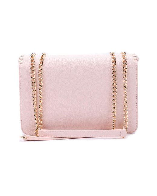 Love Moschino Pink Logo-plaque Chain-linked Shoulder Bag