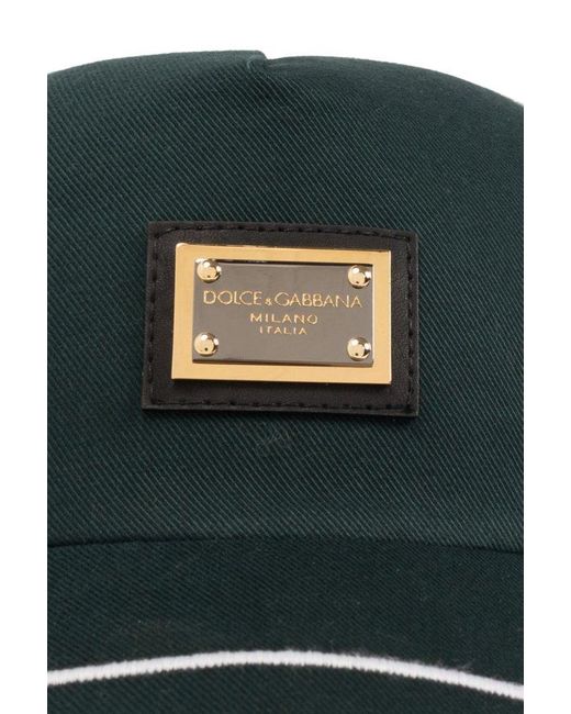 Dolce & Gabbana Green Baseball Cap With Logo, for men