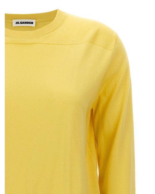 Jil Sander Yellow Round-neck Sweater Sweater, Cardigans
