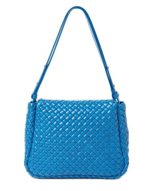 Bottega Veneta Blue Cobble Small Shoulder Bag