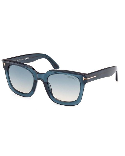 Tom Ford Square Frame Sunglasses in Blue | Lyst